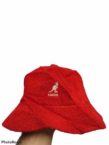 Kangol Red Polyester Chlorofiber Monogram Stripe Bucket Hat Cap New S-M-L  RARE