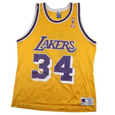 Vintage Champion Shaq O'neal 34 Los Angeles Lakers Gold 