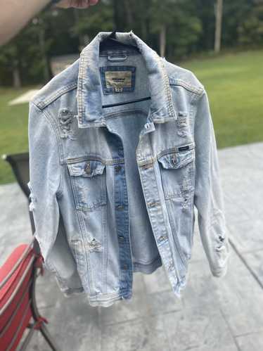 Pull&bear denim jacket outlet in light blue