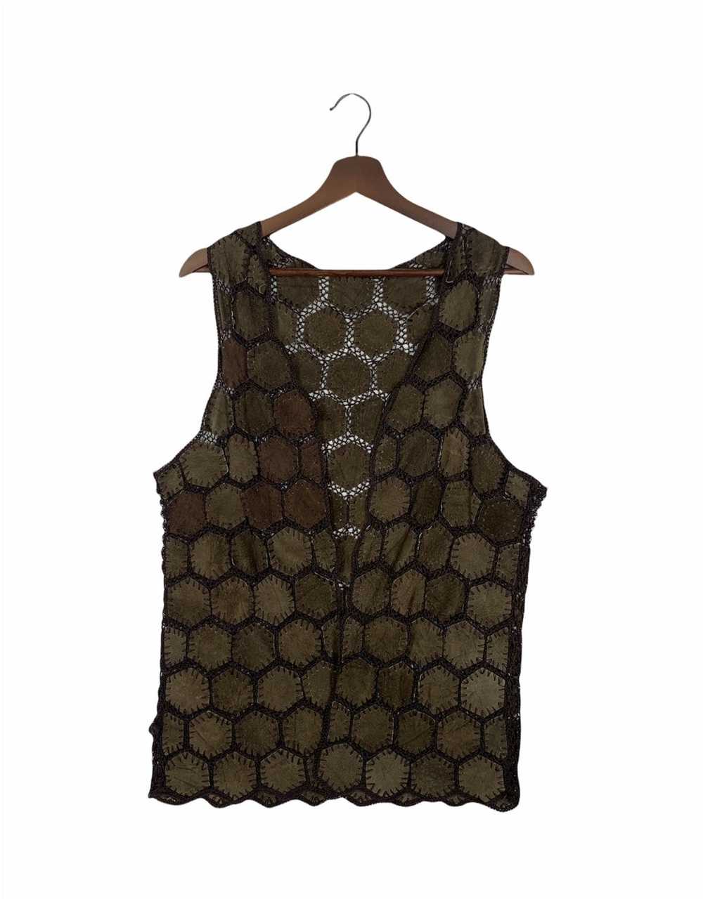 Handmade × Leather × Tracey Vest VINTAGE HANDMADE… - image 3