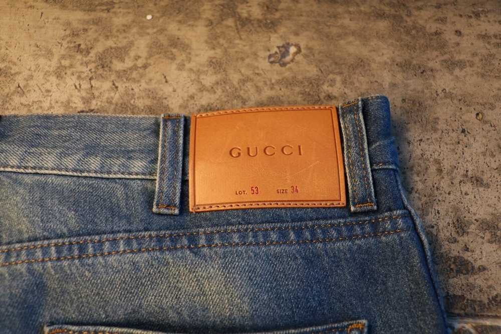 Gucci Gucci Snake Embroidered Slim-fit Jeans - image 3