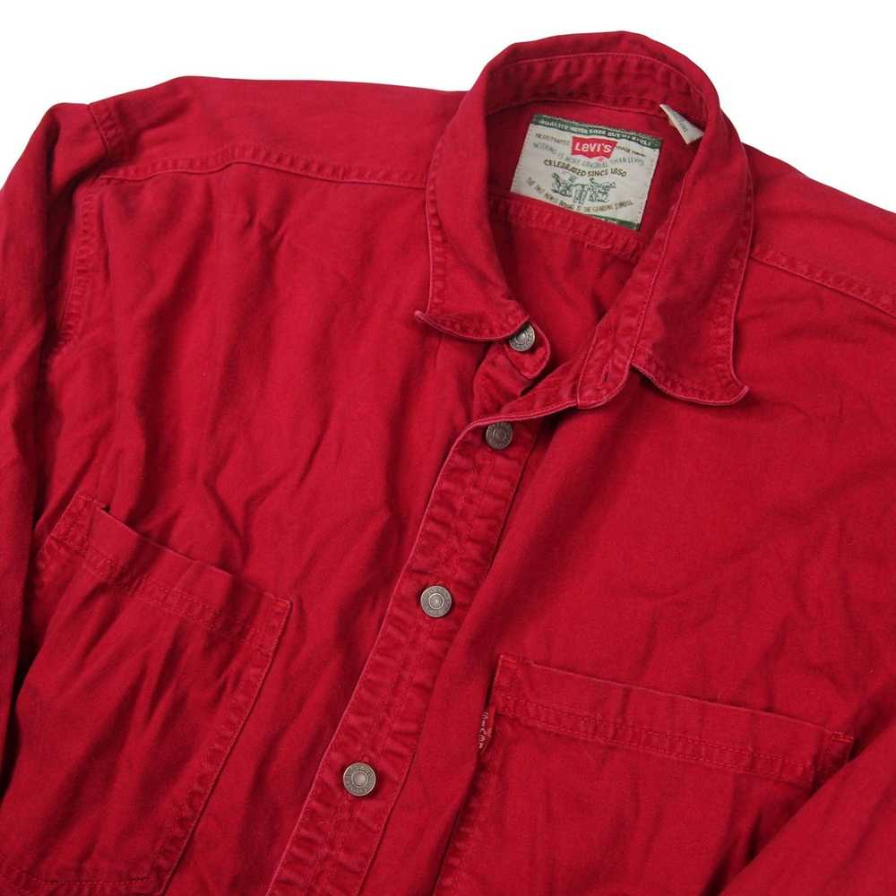 Levi's × Vintage Vintage Levis Red Denim Shirt - image 2