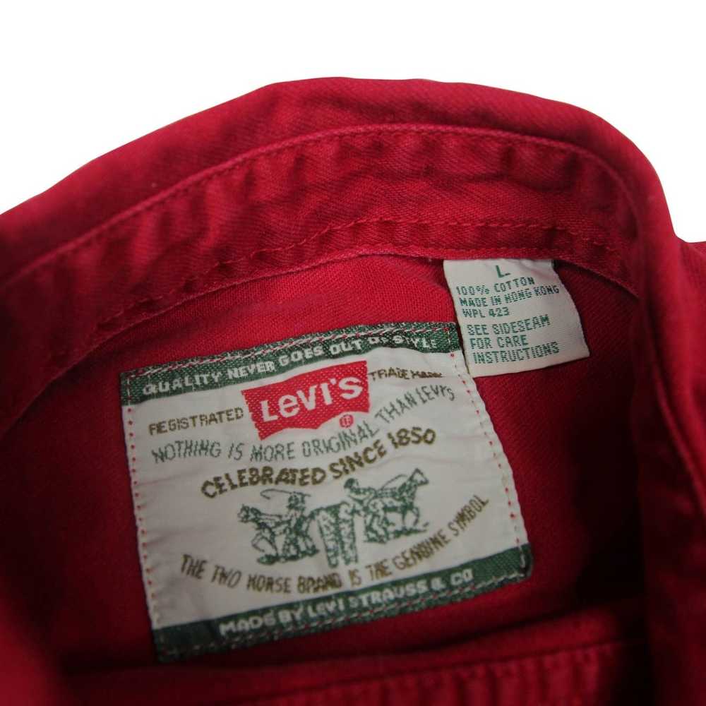 Levi's × Vintage Vintage Levis Red Denim Shirt - image 5