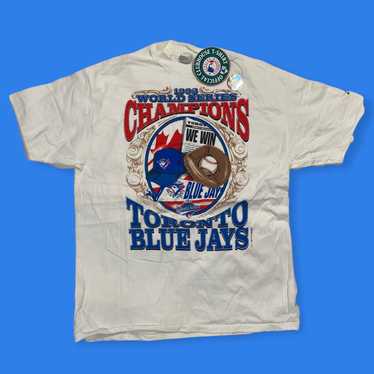 1989-91 TORONTO BLUE JAYS RAVENS KNIT JERSEY (HOME) M - Classic American  Sports