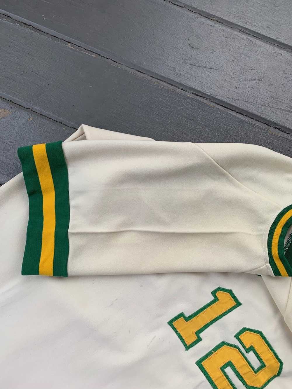 Vintage Oakland Athletics Sand Knit Baseball Jersey, Size Youth