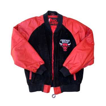 Vintage 90s New York Knicks Pro Player Leather Jacket Mens 