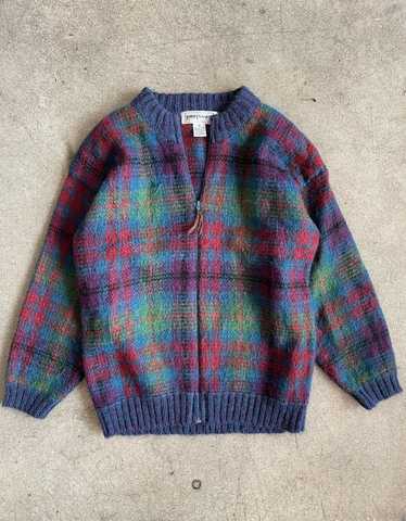 Vintage 80s / 90s Lord Isaacs Mohair Plaid Sweater