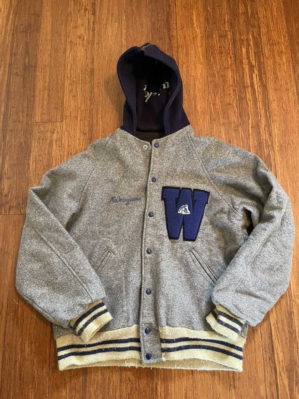 Bomber Jacket × Vintage Vintage 70s Wool Letterman - image 2