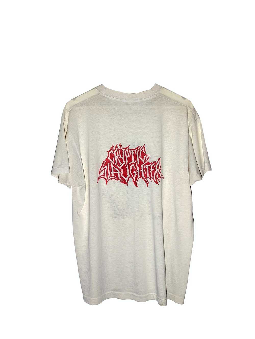 Band Tees × Vintage Cryptic Slaughter 86' XL Punk… - image 2