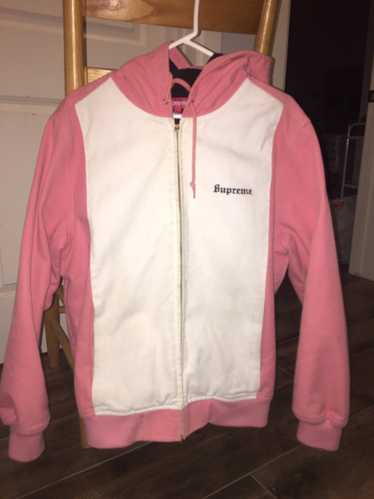 Supreme 2-Tone Hooded Work Jacket Pink - image 1