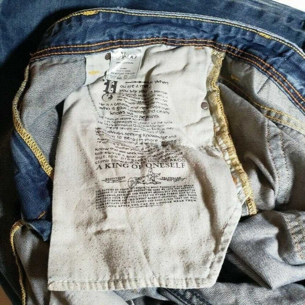 Akoo AKOO Men's Distressed Faded Denim Jeans Sz 3… - image 11