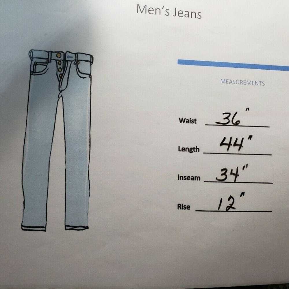 Akoo AKOO Men's Distressed Faded Denim Jeans Sz 3… - image 12