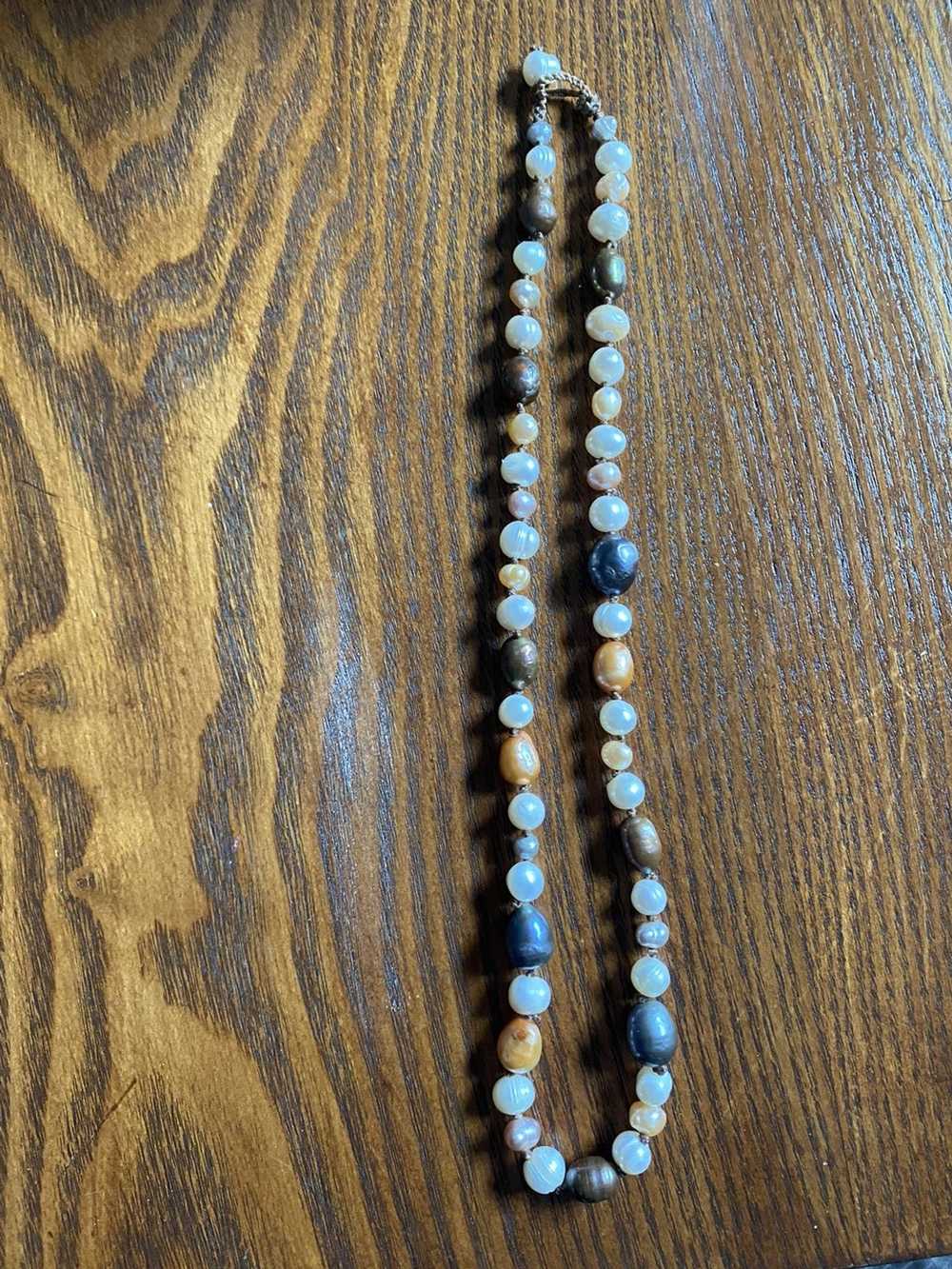 Custom Distorted Color Pearl Necklace - image 5
