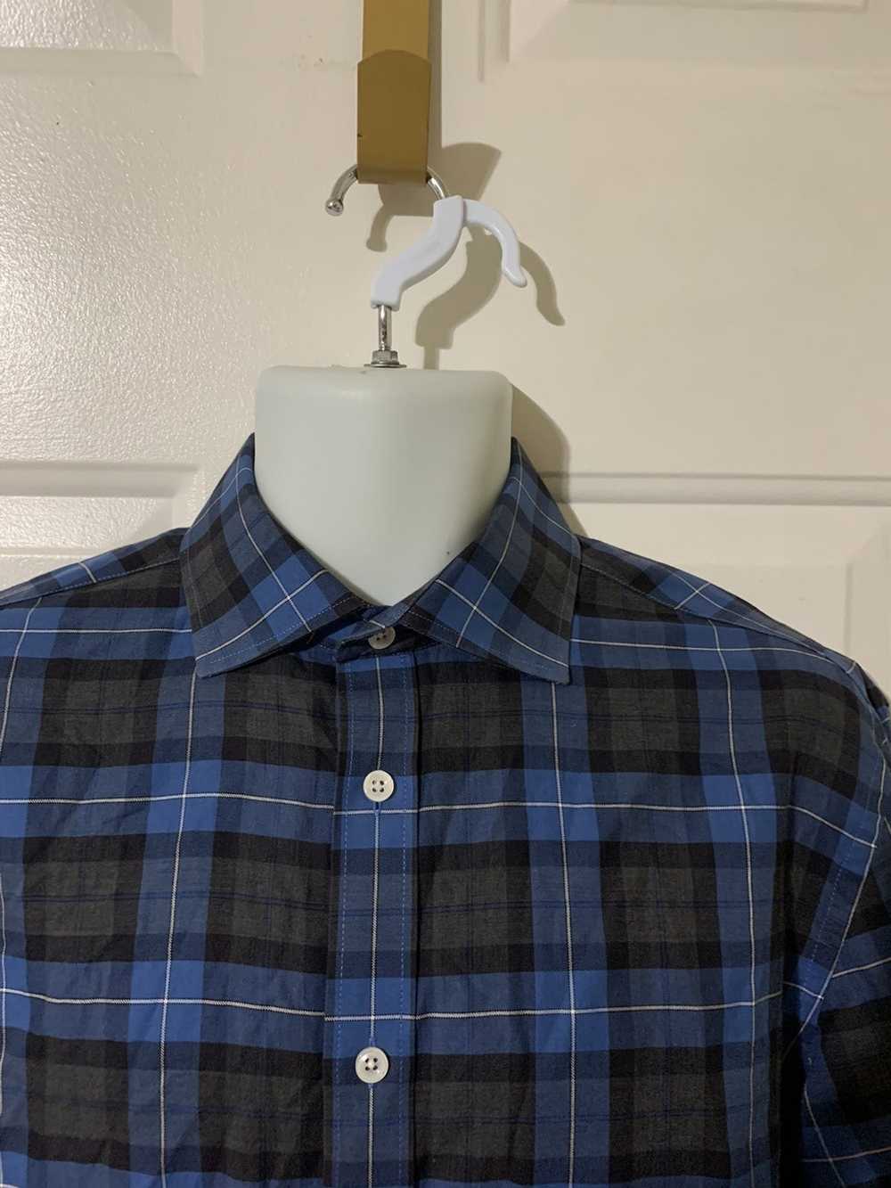 Todd Snyder Plaid Flannel Spread Collar shirt 16-… - image 7