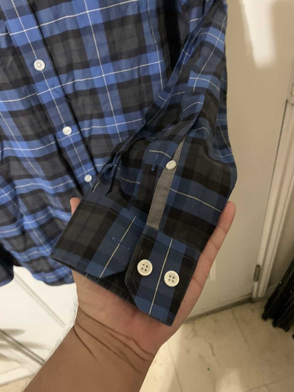 Todd Snyder Plaid Flannel Spread Collar shirt 16-… - image 8