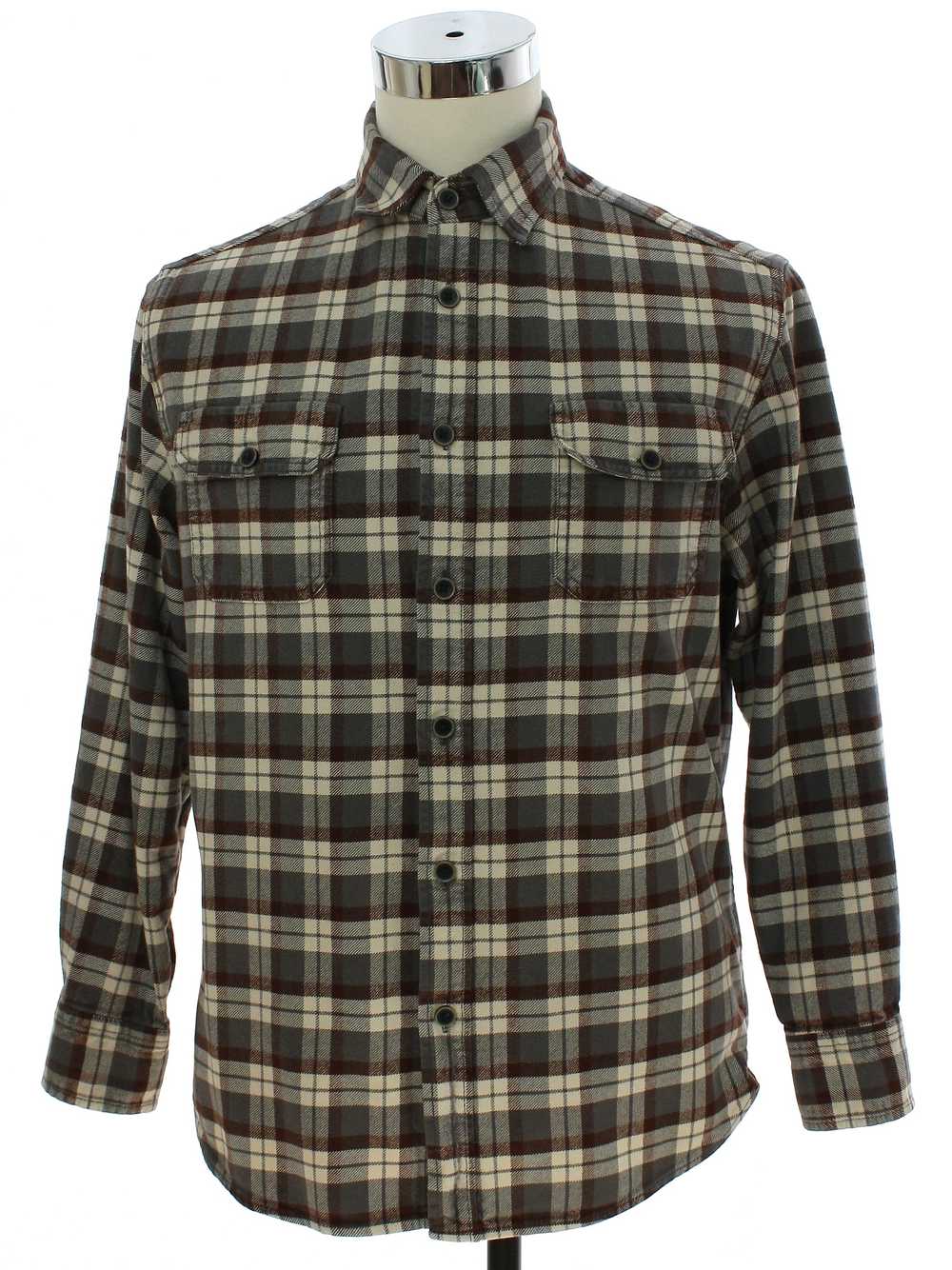 1990's Jachs Mens Heavy Cotton Flannel Shirt - image 1