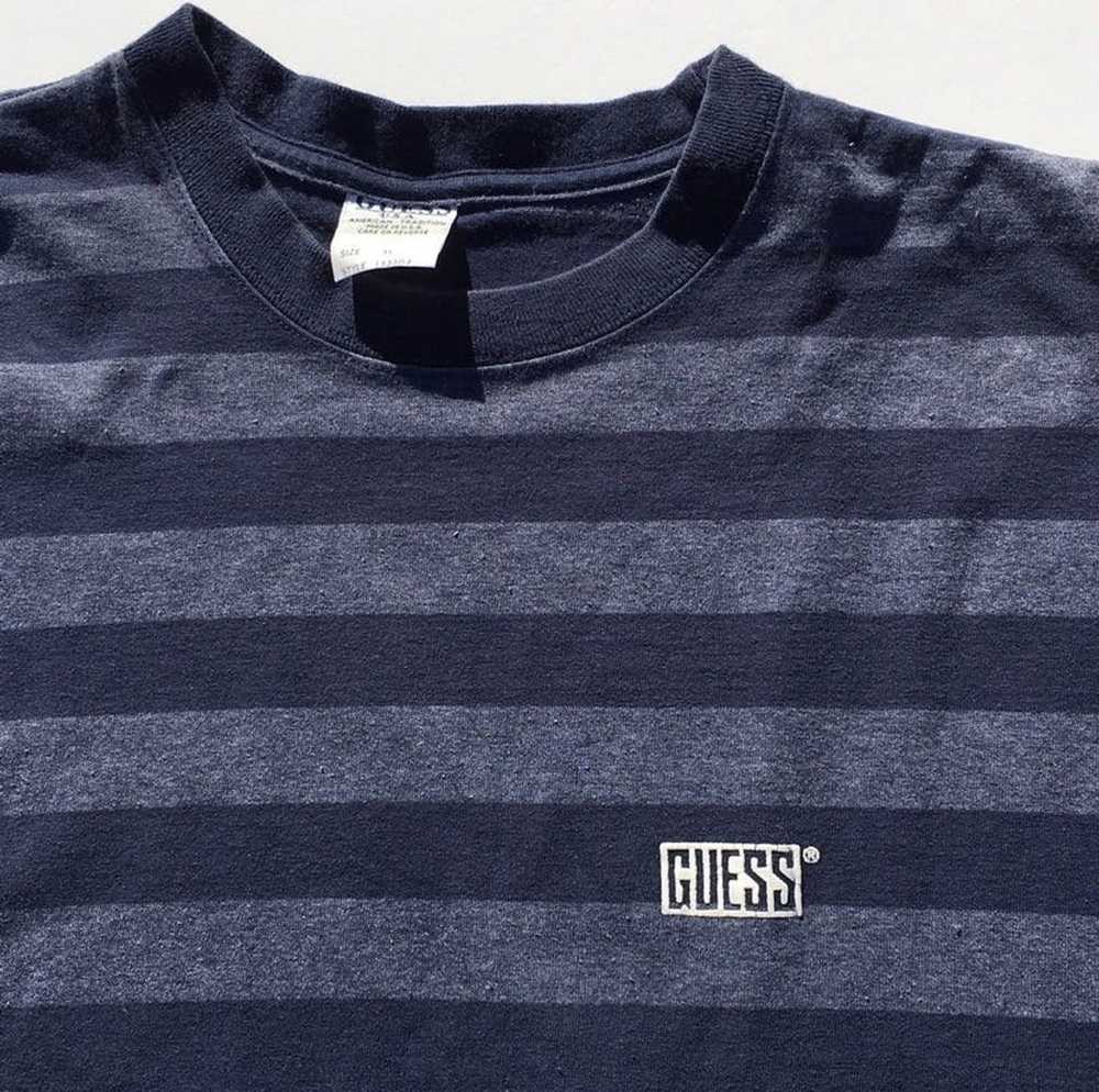 Guess × Vintage Vintage 90s GUESS Striped Tee - image 2