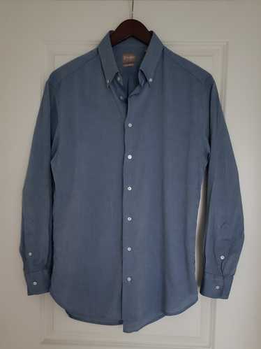 Gitman Gold Blue cotton chambray button-down shirt