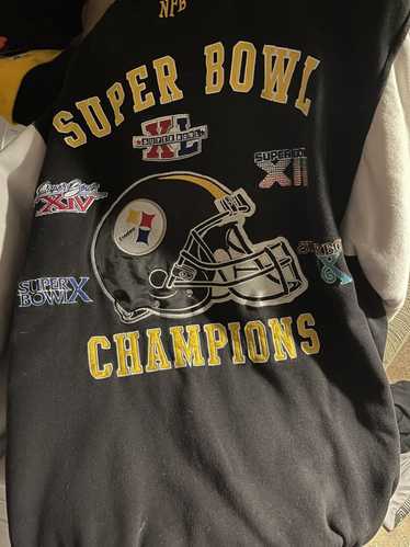 NFL Pittsburgh Steelers 6 time Super Bowl Champion Varsity Jacket - Size :  XL