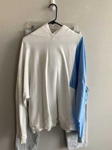 C2H4 White & Blue Double Layer Long Sleeve T-Shirt for Men