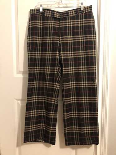 Burberry Vintage Burberry Checker Plaid Wool Pants - image 1