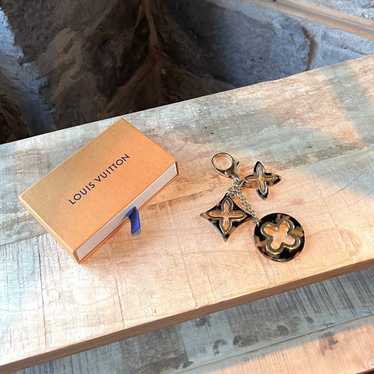 Louis Vuitton LV Tortoise Shell Resin Insolence Key Holder Ring Bag Charm