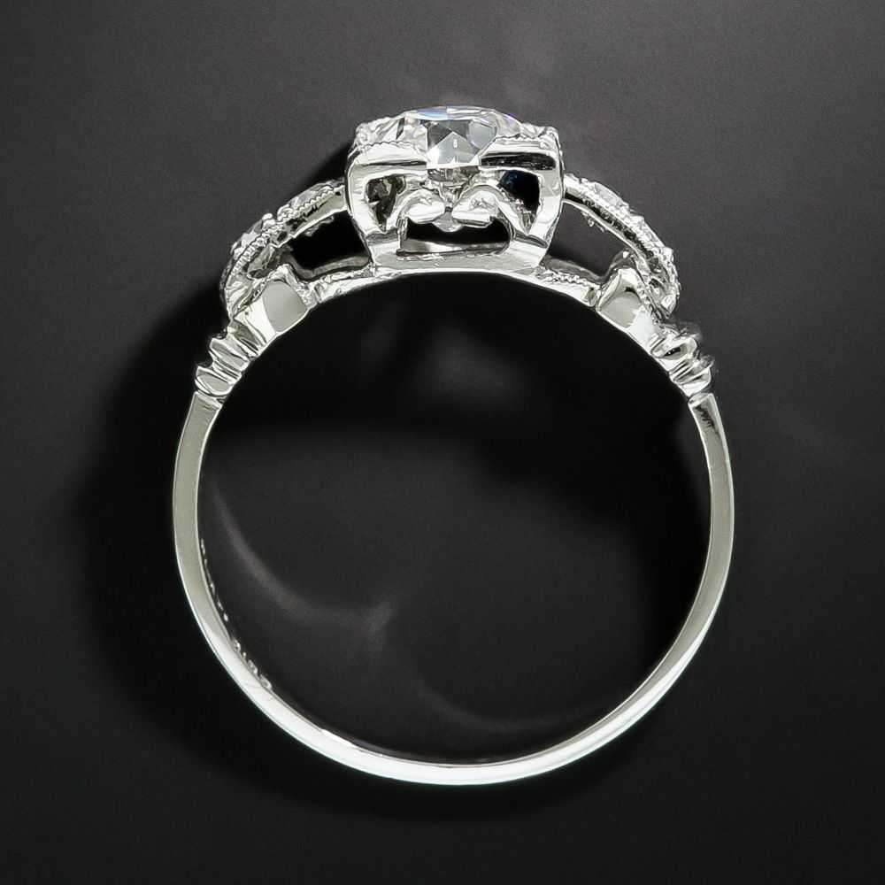 Art Deco .88 Carat Diamond Engagement Ring - image 3