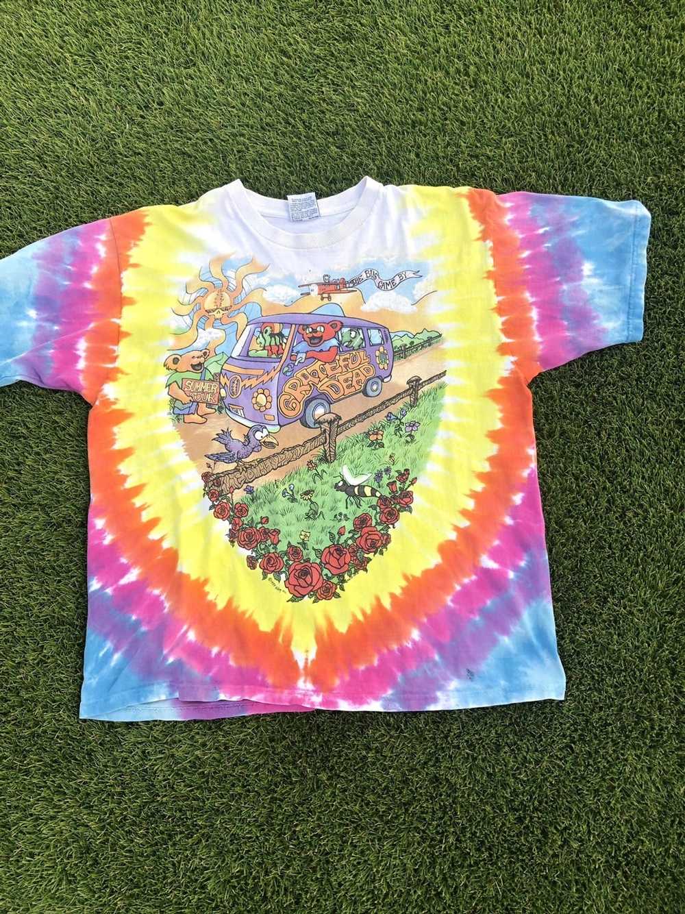 1994 Grateful Dead Summer Tour Liquid Blue Tie Dye Shirt – WyCo Vintage