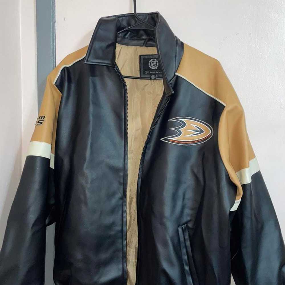 NHL NHL Anaheim Ducks Vegan Leather Bomber Jacket - image 1