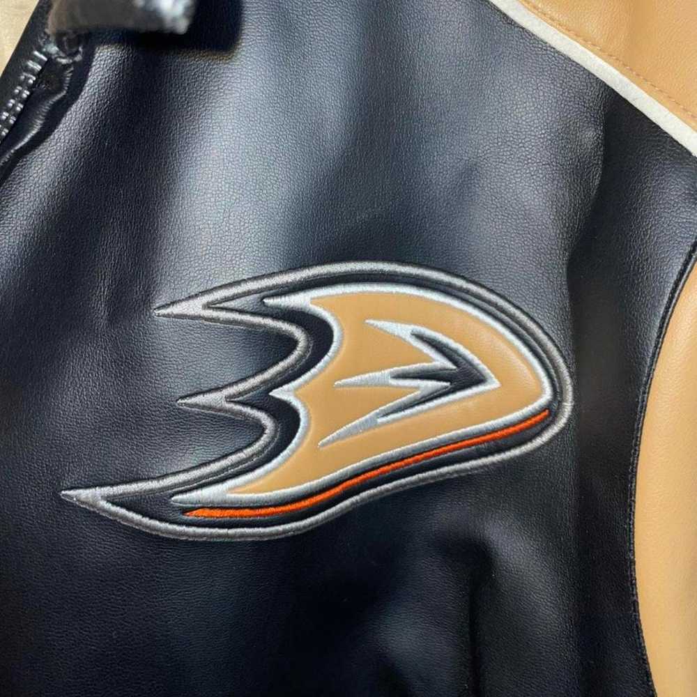 NHL NHL Anaheim Ducks Vegan Leather Bomber Jacket - image 4