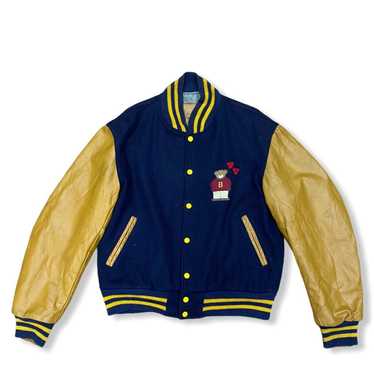 Red/Stone Contemporary Fit Varsity Jacket – Golden Bear Sportswear