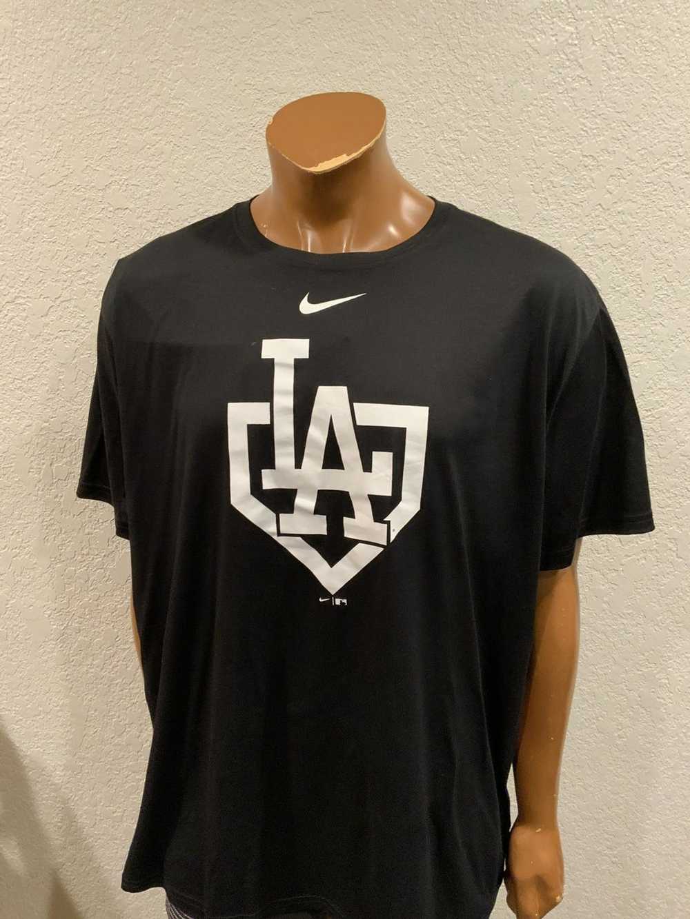 Los Angeles Dodgers World Series NIKE MLB Dri-Fit Shirt Black Mens