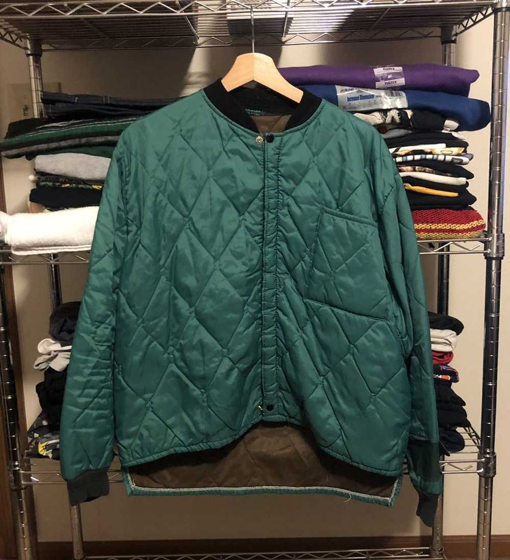 Streetwear × Vintage Vintage 80’s Green Puffer Ja… - image 1