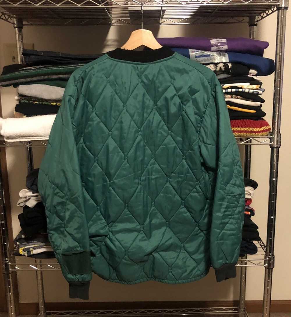 Streetwear × Vintage Vintage 80’s Green Puffer Ja… - image 3