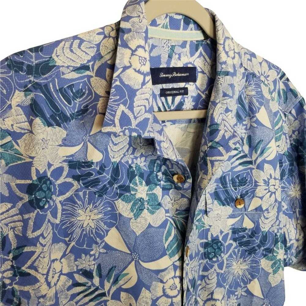 Tommy Bahama Tommy Bahama Mens M Blue Floral Silk… - image 6