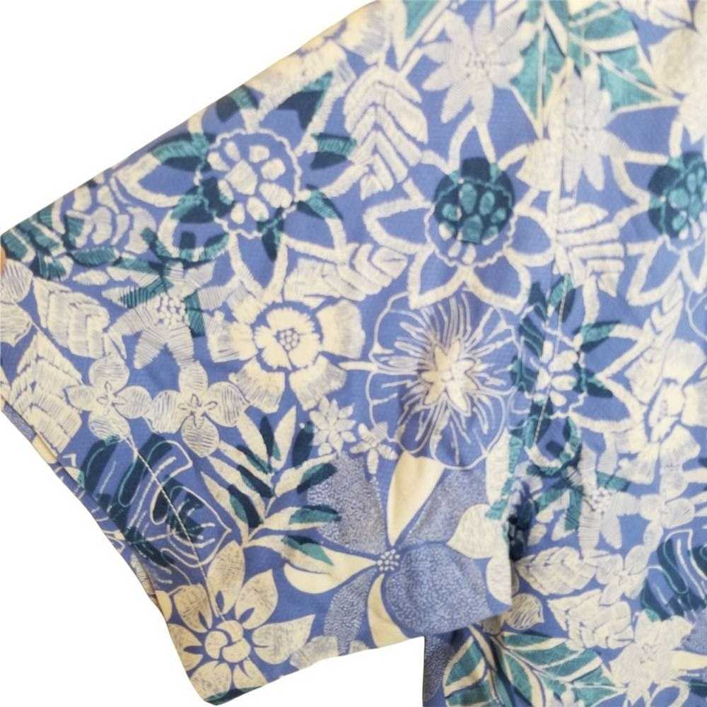 Tommy Bahama Tommy Bahama Mens M Blue Floral Silk… - image 8