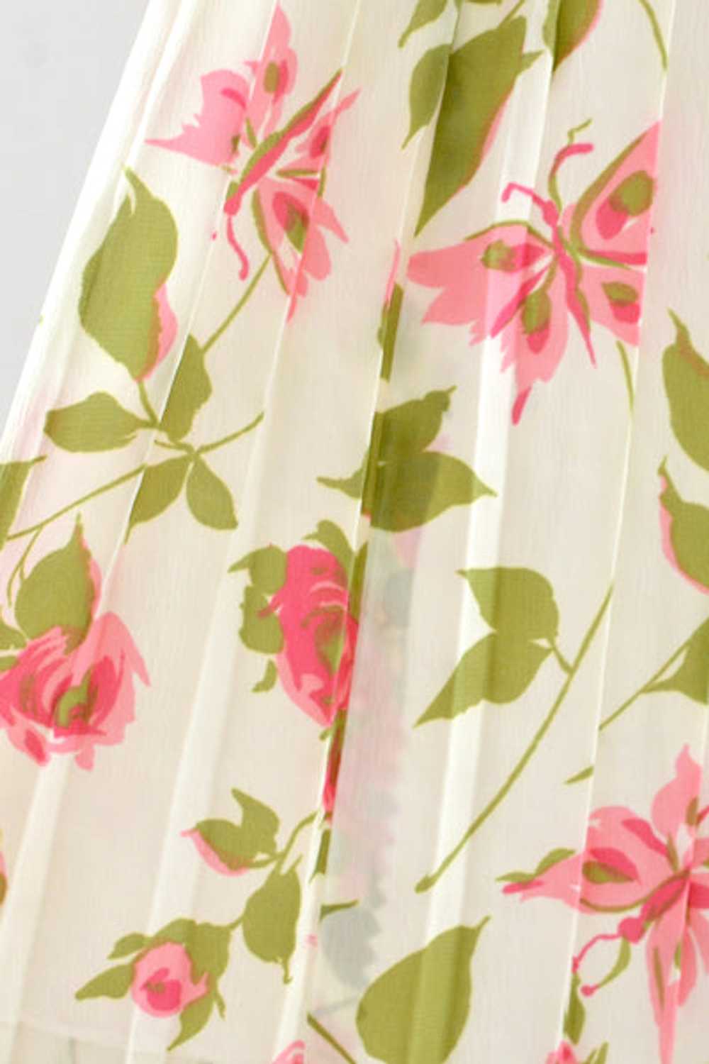 Novelty Rose Print Skirt / S M - image 2