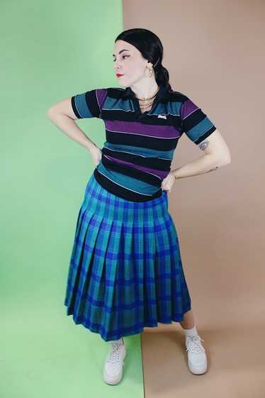 Pendleton Plaid Pleated Wool Skirt