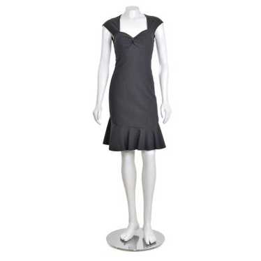 Rebecca Taylor Gray Stretch Wool Fit & Flare Dress