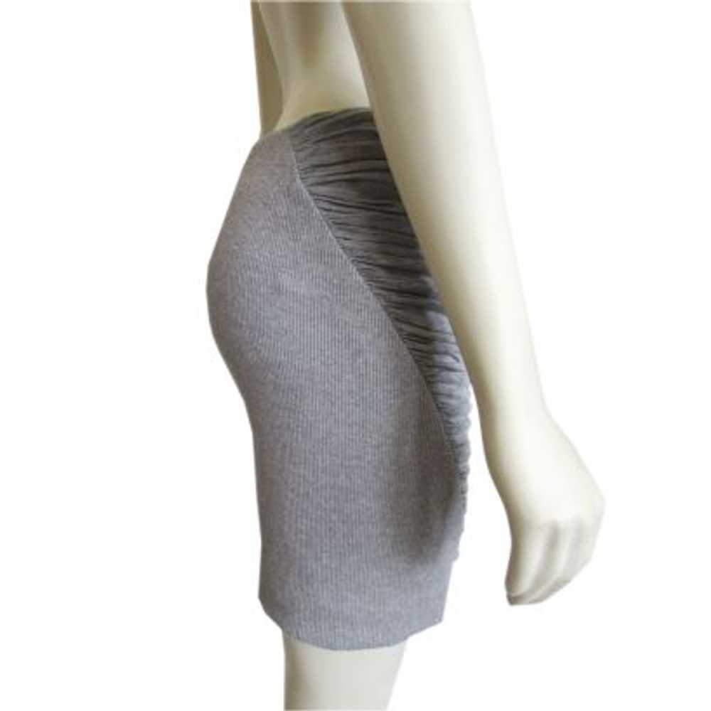 Rag & Bone Mini Skirt in Gray Ruched Jersey - image 2