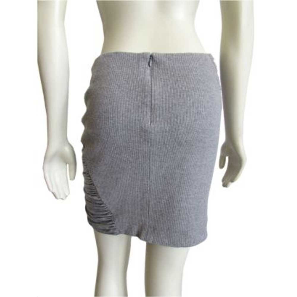 Rag & Bone Mini Skirt in Gray Ruched Jersey - image 4