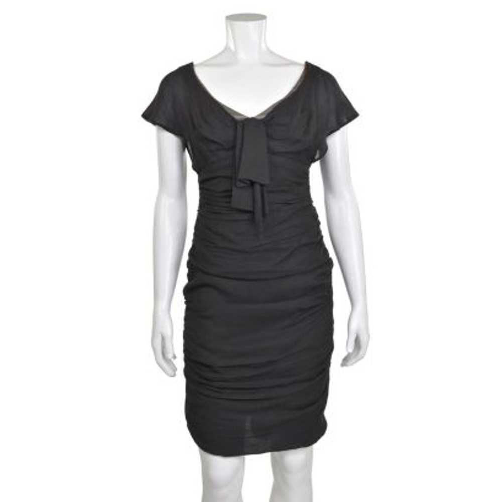 Nanette Lepore Black Ruched Sheath Dress - image 2