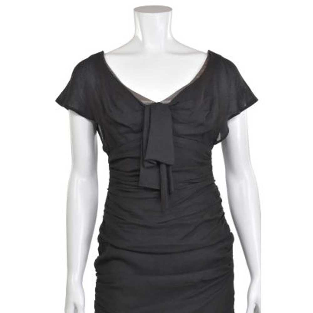 Nanette Lepore Black Ruched Sheath Dress - image 3