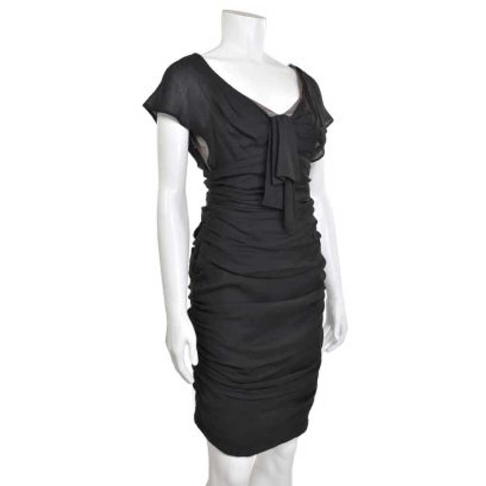 Nanette Lepore Black Ruched Sheath Dress - image 4
