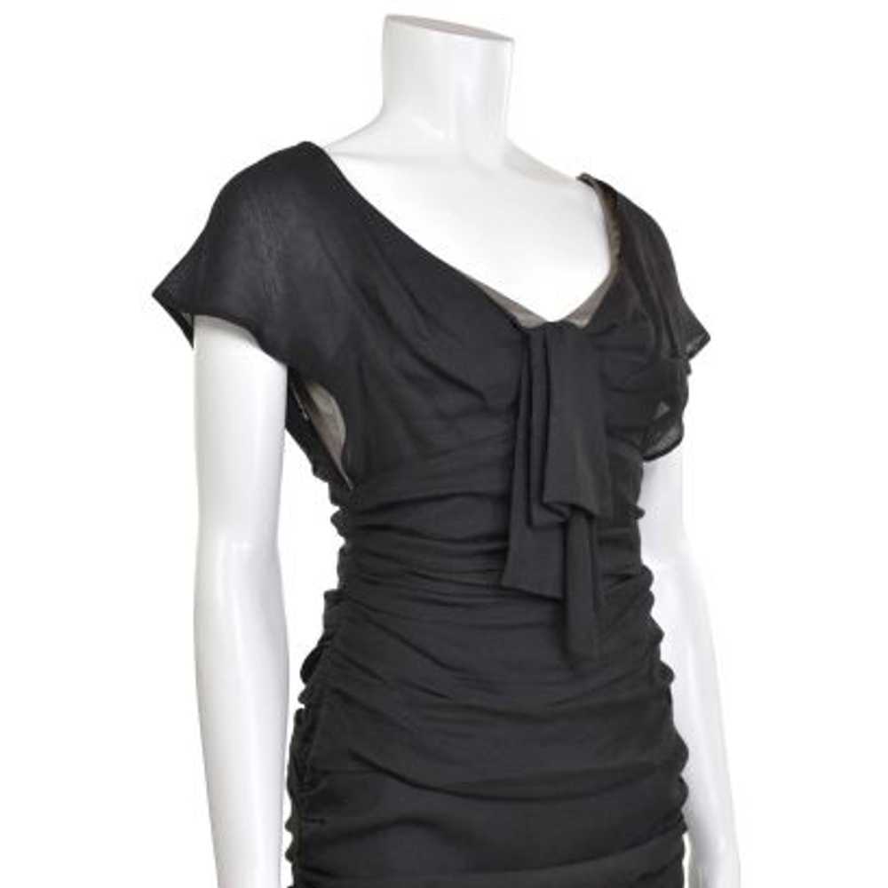 Nanette Lepore Black Ruched Sheath Dress - image 5