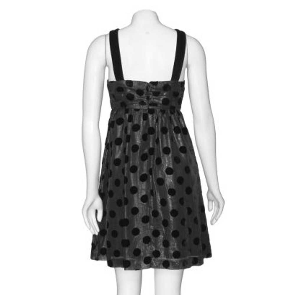 Milly of New York Black Velvet Polka-Dot Dress - image 5