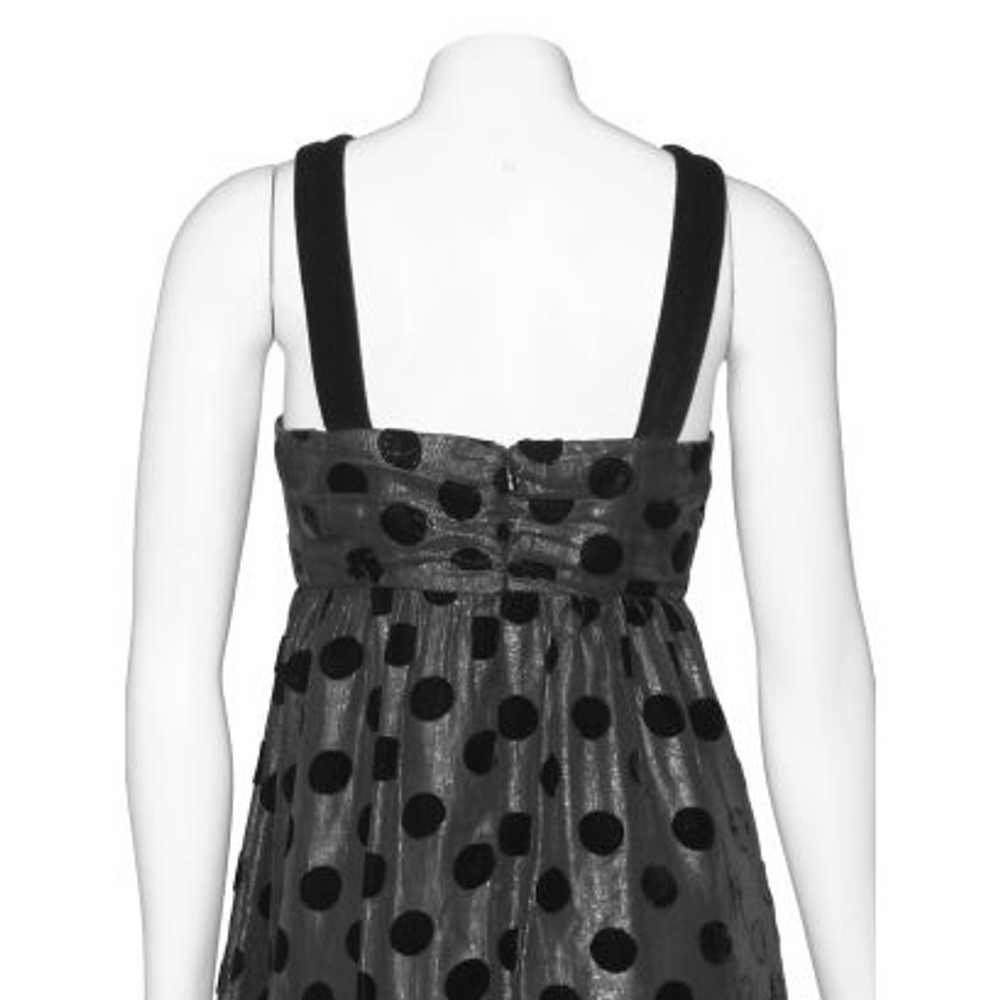 Milly of New York Black Velvet Polka-Dot Dress - image 6