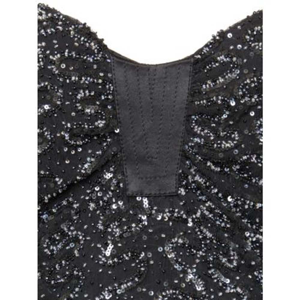 David Cardona Couture Black Beaded Evening Top & … - image 3