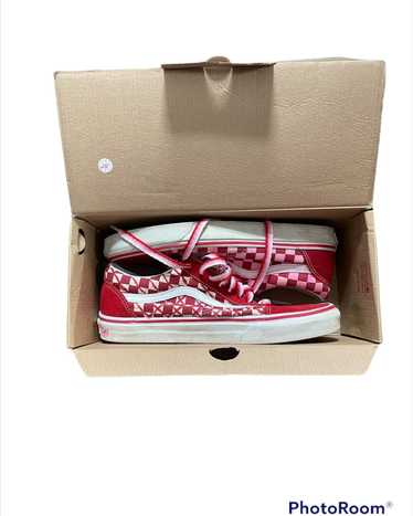 Vans Customized Red Checkered Vans