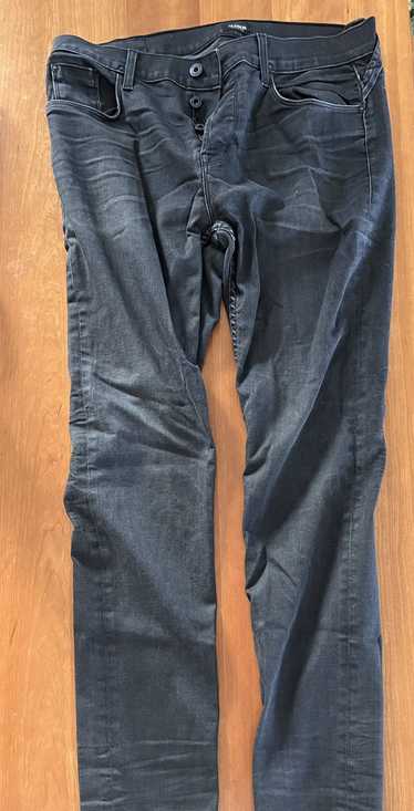 Hudson Hudson Black Tapered Distressed Denim Jeans